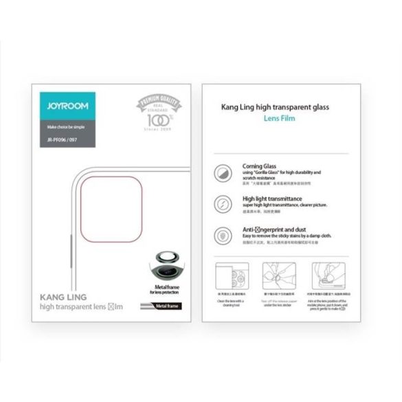 Apple iPhone 11 Joyroom JR-PF096 3D Fém Kamera Védő Üvegfólia - Arany