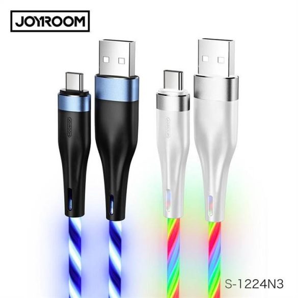 Joyroom S-1224N3 Streamer Micro USB 1.2M Adatkábel - Fekete