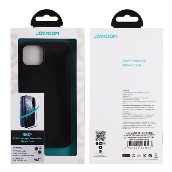 Apple iPhone 13 JOYROOM JR-BP927 360 Full Cover Hátlap - Fekete