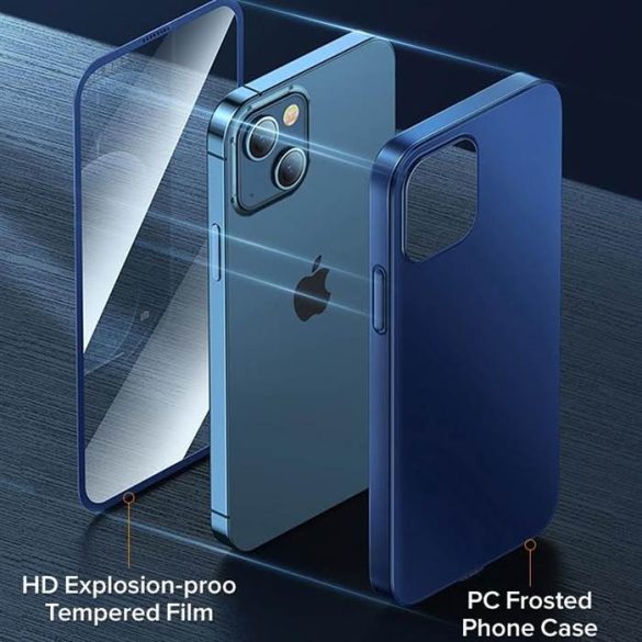 Apple iPhone 13 Pro Max JOYROOM JR-BP928 360 Full Cover Hátlap - Kék