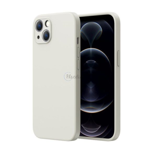 Apple iPhone 13 Joyroom JR-BP950 2in1 Magsafe Liquid Silicone Hátlap és 0.33mm 9H Üvegfólia - Fehér