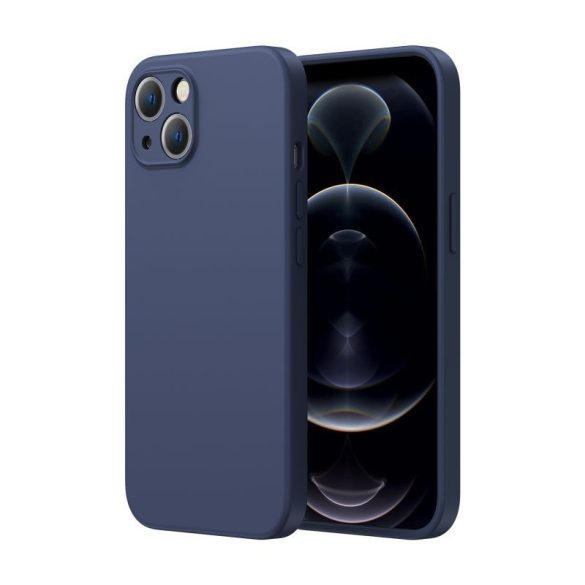 Apple iPhone 13 Pro Max Joyroom JR-BP952 2in1 Magsafe Liquid Silicone Hátlap és 0.33mm 9H Üvegfólia - Kék