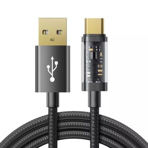 Joyroom S-UC027A12 3.0A USB Type-C 1.2M Adatkábel - Fekete