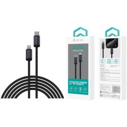   DEVIA EC645 Gracious PD 27W USB Type-C - Lightning 1M Adatkábel - Fekete