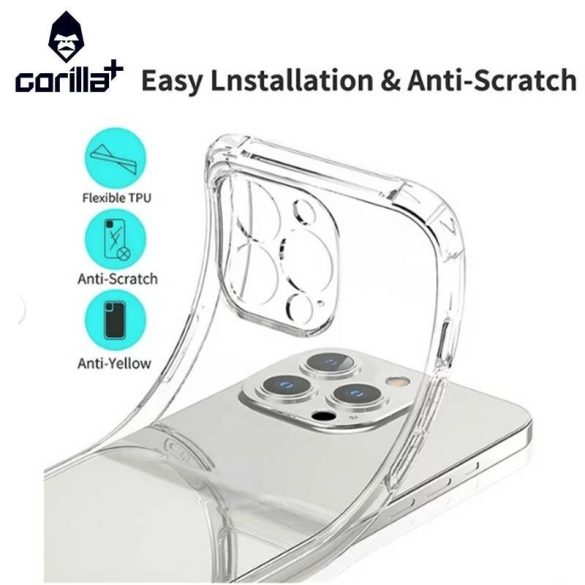 Samsung A54 Gorilla+ Anti Shock TPU Tok - Átlátszó