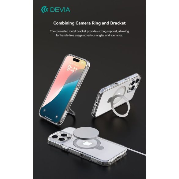 Apple iPhone 16 Devia Clean Magsafe Shockproof Hátlap - Átlátszó