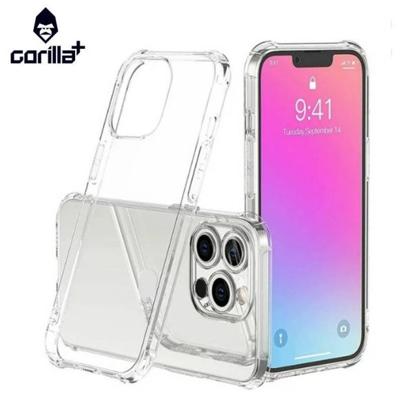 Apple iPhone 16 Gorilla+ Anti Shock TPU Tok - Átlátszó