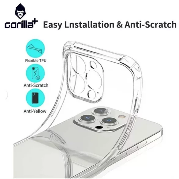 Samsung S25 Plus Gorilla+ Anti Shock TPU Tok - Átlátszó