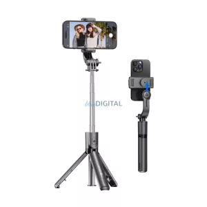 Devia F01 Lite1 Tripod Stand Multifunkciós Wireless Selfie Bot - Fekete