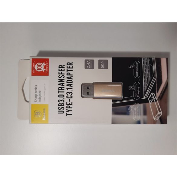 Baseus Sharp USB/Type-C Adapter - Arany