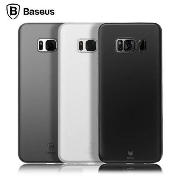 Samsung S8 Plus Baseus Wing Case Hátlap - Átlátszó/Fehér