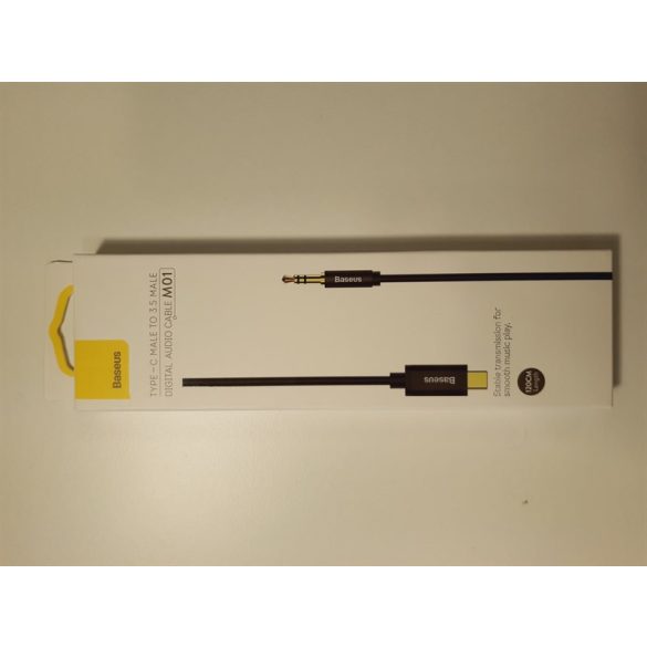 Baseus M01 Yiven USB Type-C / 3.5 Jack 1.2M Audió Kábel - Fekete