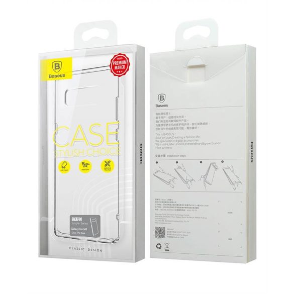 Samsung Note 8 Baseus Clear Case TPU - Fekete