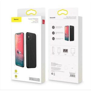 Apple iPhone XS Max Baseus Front+Back Üvegfólia Set - Áttetsző