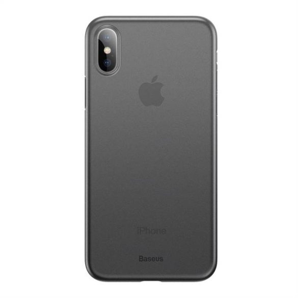 Apple iPhone XS Max Baseus Wing Hátlap - Átlátszó/Fekete