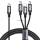 Joyroom S-A21 USB-Type C 3in1 1.2M 30W Adatkábel - Fekete
