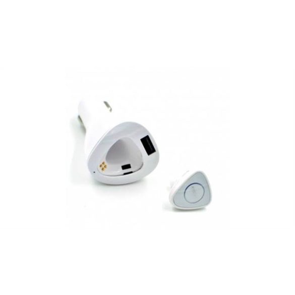 Joyroom T600 Bluetooth Earphone + Autós Töltőfej - Fehér