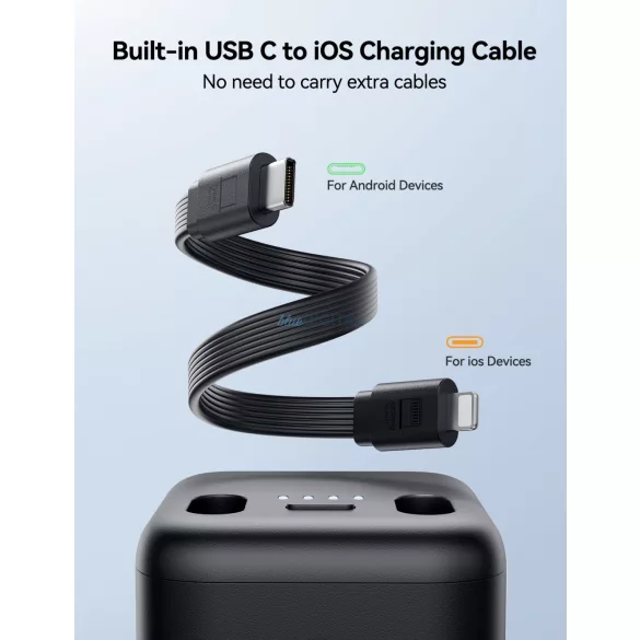 Joyroom JR-W13 5000mAh Powerbank és Apple iWatch Töltő - Fekete