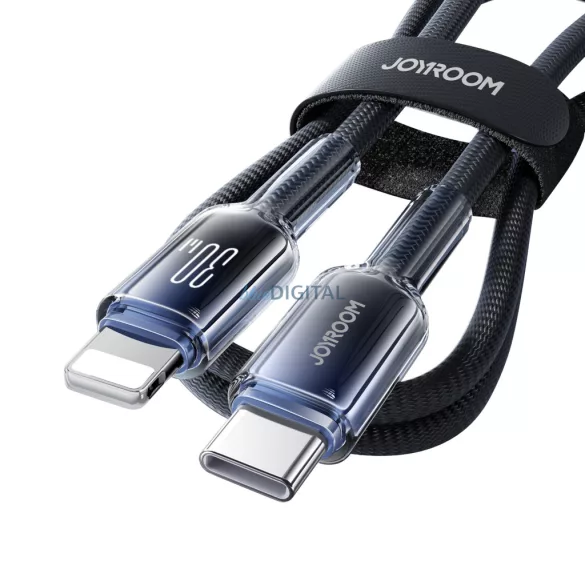 Joyroom S-A42 30W Lightning PD 1.2M Adatkábel - Fekete
