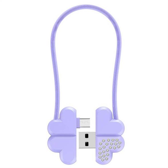 Joyroom S-L125 Lucky Clover Micro USB 0.2M Adatkábel - Lila