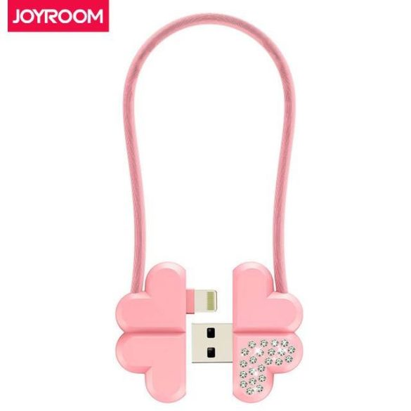 Joyroom S-L125 Lucky Clover Micro USB 0.2M Adatkábel - Rózsaszín