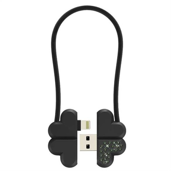 Joyroom S-L125 Lucky Clover Micro USB 0.2M Adatkábel - Fekete