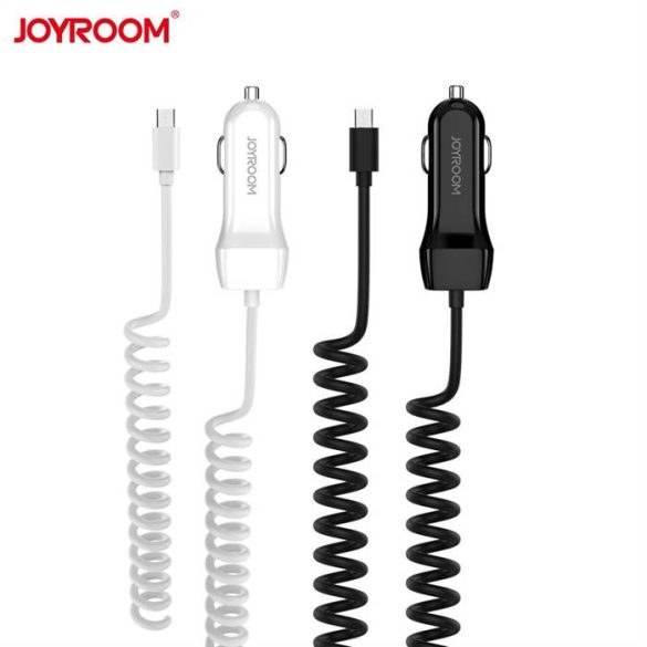 Joyroom UP-522AL Micro USB 2.1A + 1xUSB Autós Töltő - Fehér