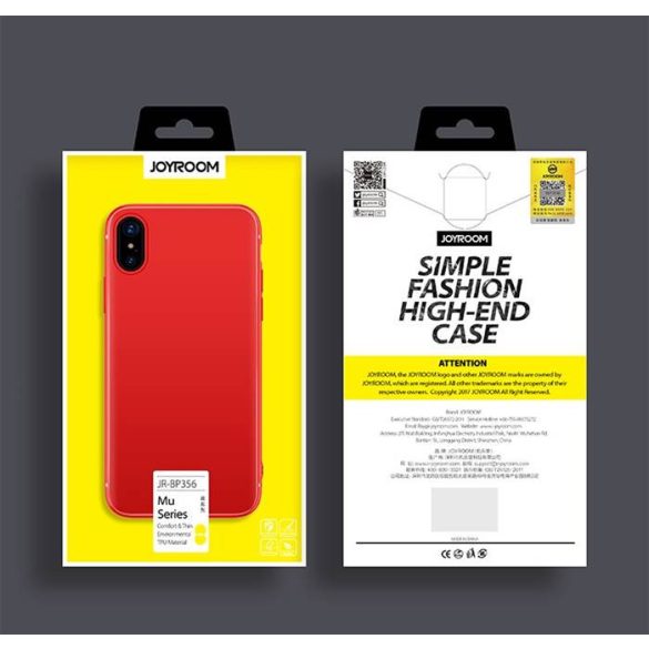 Apple iPhone X JOYROOM JR-BP356 MU TPU - Fekete