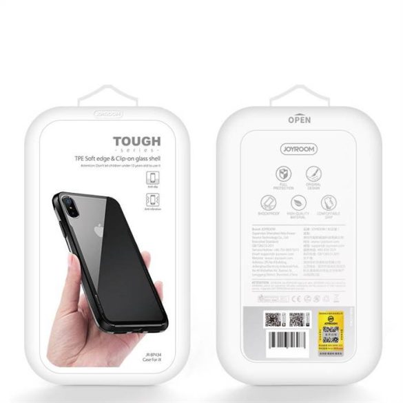 Apple iPhone X JOYROOM JR-BP434 Tough Hátlap - Fekete