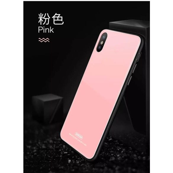Apple iPhone XS JOYROOM JR-BP519 Crystal Üveg Hátlap - Rózsaszín