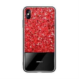 Apple iPhone XS Max JOYROOM JR-BP508 Glitter Hátlap - Piros