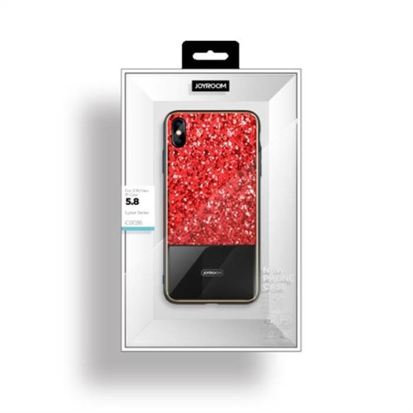 Apple iPhone XS Max JOYROOM JR-BP508 Glitter Hátlap - Piros