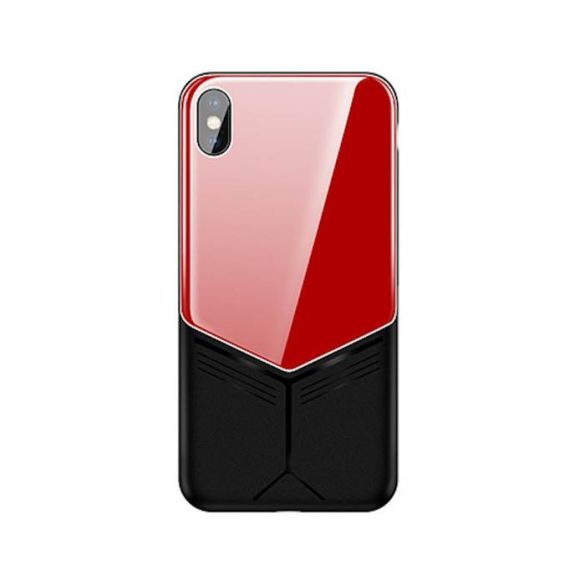 Apple iPhone XS JOYROOM JR-BP499 Glass Case Hátlap - Piros