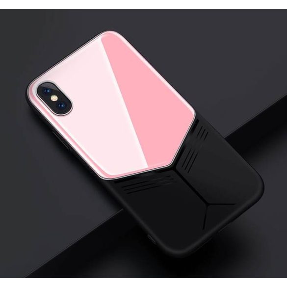 Apple iPhone XS JOYROOM JR-BP499 Glass Case Hátlap - Rózsaszín