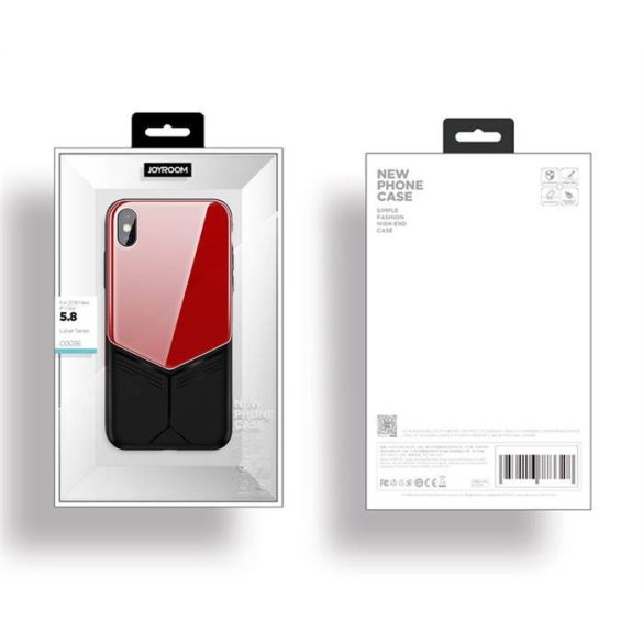 Apple iPhone XS JOYROOM JR-BP499 Glass Case Hátlap - Rózsaszín