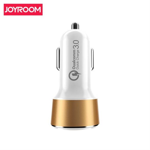Joyroom CC-032 QC 3.0 30W 2xUSB Autós Töltőfej - Fehér