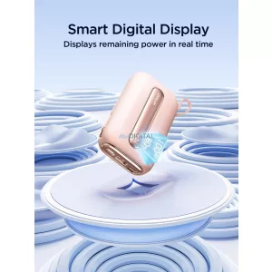 Joyroom JR-L012 Plus 20000mAh 22.5W beépített Type-C/Lightning kábeles Powerbank - Lila