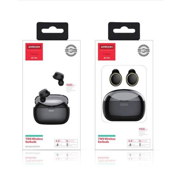 Joyroom JR-T05 Earbuds Stereo Bluetooth 4.2 Headset - Fekete