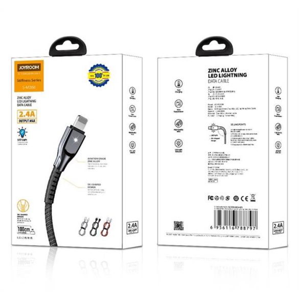 Joyroom S-M368 Stiffness USB Type-C 1M Adatkábel - Ezüst