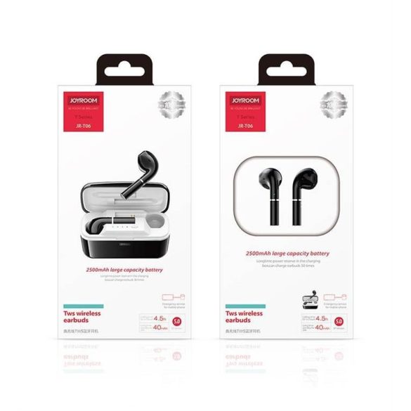 Joyroom JR-T06 TWS Bluetooth 5.0 Headset - Fekete