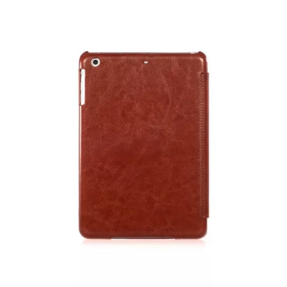 Samsung Tab A 8.0 HOCO Crystal Classic Bőr Könyvtok - Barna