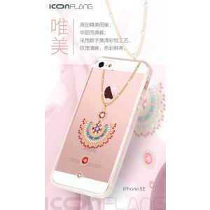 Apple iPhone 5/5s/5SE ICON Starjewel TPU+PC - Red Color