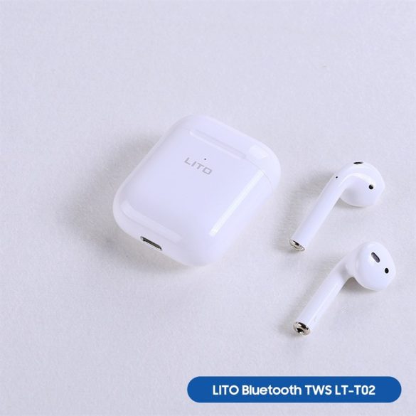 Lito T02 TWS Bluetooth 6.1 Headset - Fehér