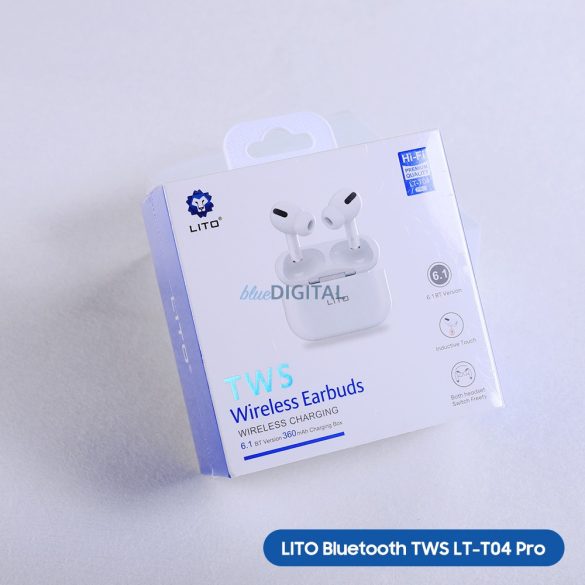 Lito T04 Pro TWS Bluetooth 6.1 Headset - Fehér