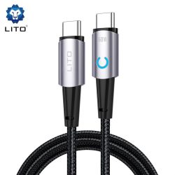   Lito LD10 Metal Data PD 60W USB Type-C 1M Adatkábel - Fekete