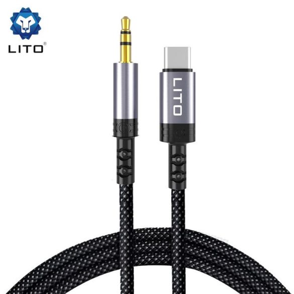 Lito LA01 1M USB Type-C Audió kábel  - Fekete