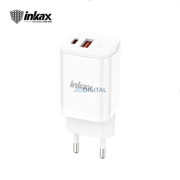 INKAX HC-05 QC 3.0 + 20W PD Hálózati Töltőfej - Fehér