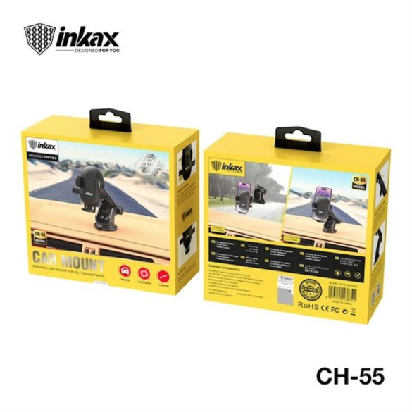 INKAX CH-55 Car Mount Autós Tartó - Fekete