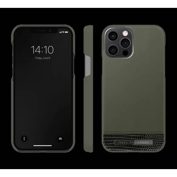 iDeal of Sweden iPhone 13 Bőr Hátlap - Sötétzöld
