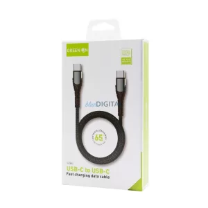Green On LC102 PD USB Type-C 65W 2M Adatkábel - Fehér